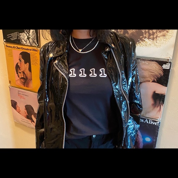 1111 angel number babydoll T-shirt ☁️🖤🤍 - Picture 2 of 2